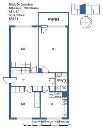 Rental Mikkeli Lehmuskylä 3 rooms