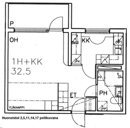 Vuokra-asunto Jyväskylä Lohikoski 3 huonetta