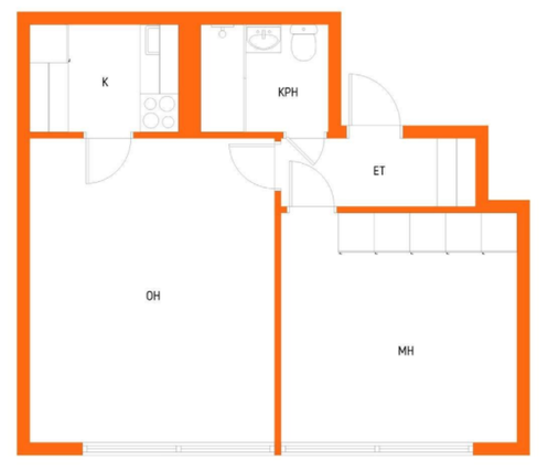 Rentals: Järvenpää Keskus, 2h, kk, wc, 2 rooms, block of flats, 730, €/m,  1411197 - For rent 