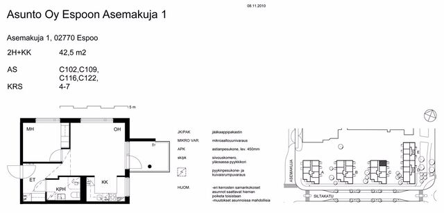 Vuokra-asunto Espoo Espoon keskus Kaksio