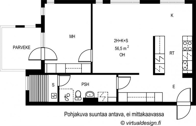 Vuokra-asunto Tampere Hatanpää Kaksio Julkisivu
