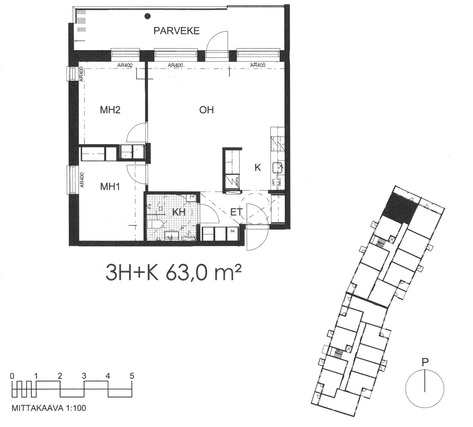 Vuokra-asunto Tampere Härmälänranta 3 huonetta