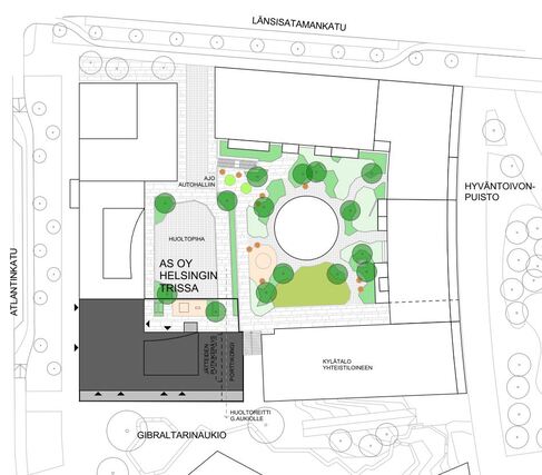 Vuokra-asunto Helsinki Jätkäsaari Yksiö Havainnekuva julkisivusta