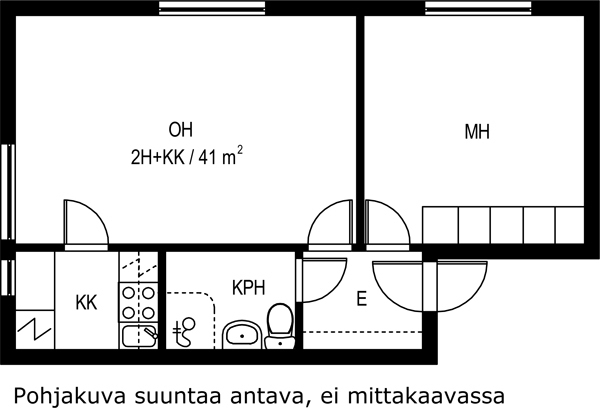 Vuokra-asunto Jyväskylä Keltinmäki Kaksio Julkisivukuva