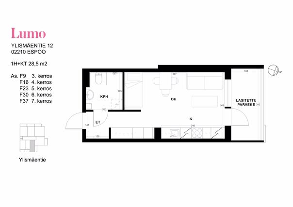 Rental Espoo Olari 1 room