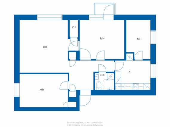 Rental Kemi Keskusta 4 rooms