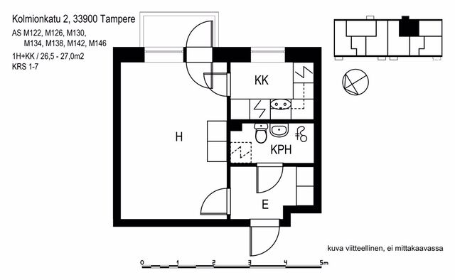 Vuokra-asunto Tampere Hatanpää Yksiö