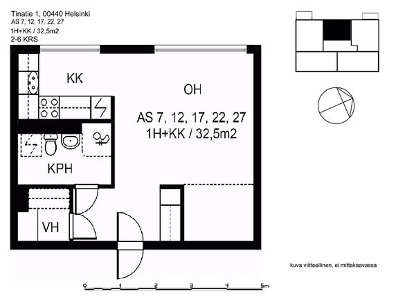 Vuokra-asunto Helsinki Pohjois-Haaga Yksiö