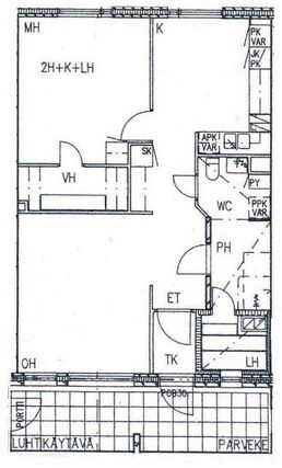 Right of occupancy apartment Lahti Asemantausta 2 rooms