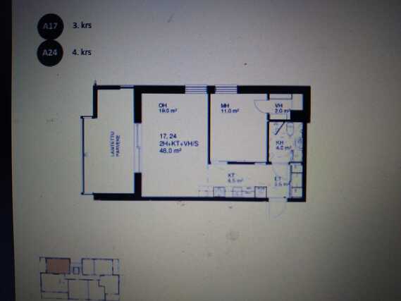 Rental Tampere Hervantajärvi 2 rooms Pohjakuva vaatehuoneella 4 ylin kertos