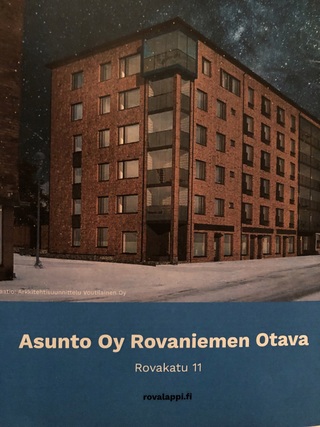 Vuokra-asunto Rovaniemi Keskusta Yksiö Asunto Oy Rovaniemen Otava. Tyylikäs arkkitehtuuri, ekologinen kivitalo, nykyaikainen talotekniikka.