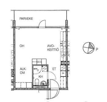 Vuokra-asunto Espoo Tapiola Yksiö