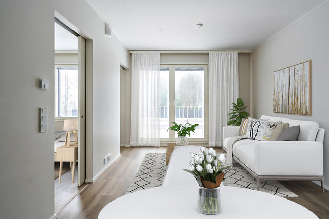 Rental Järvenpää Lepola 2 rooms Olohuone, keittiö