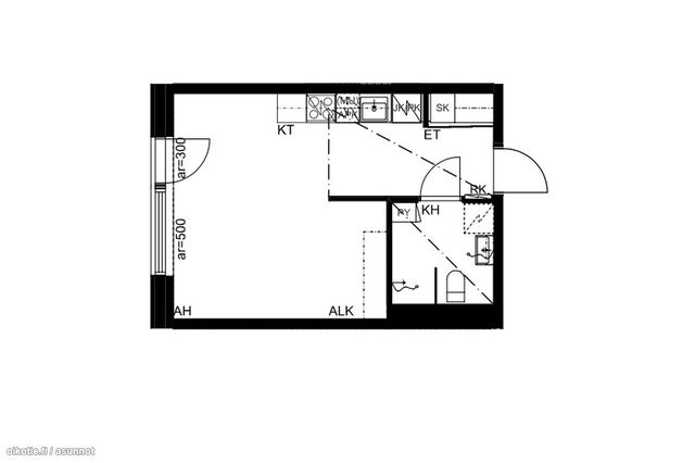Rental Tampere Härmälänranta 1 room