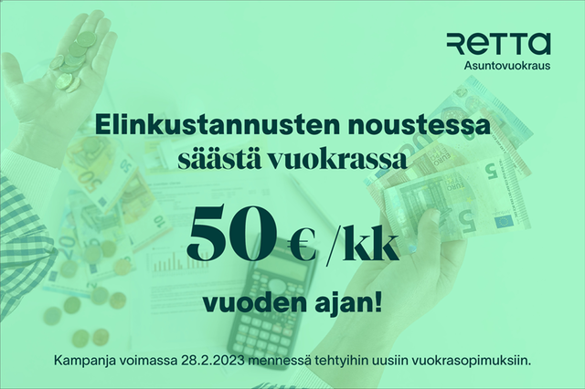 Vuokra-asunto Vantaa Hakunila 3 huonetta
