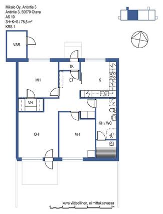 Rentals: Mikkeli Otava, 3H+K+S, 3 rooms, row house, , €/m, 1390640 -  For rent 