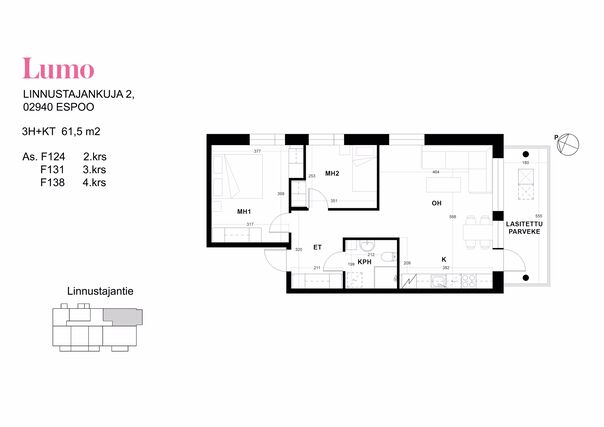 Rental Espoo Lippajärvi 3 rooms