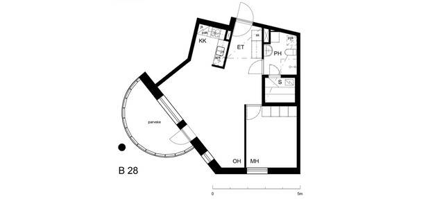 Rental Seinäjoki Keskusta 2 rooms B 28  Torikatu 21 B 28