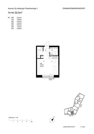 Rental Helsinki Pohjois-Pasila 1 room -