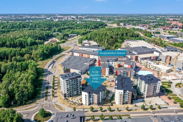 Vuokrataan kerrostalo Yksiö - Turku Skanssi Bastioninkatu 1 B