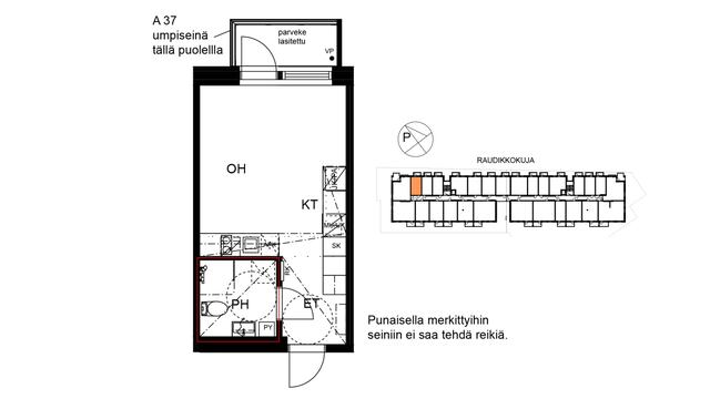 Vuokra-asunto Vantaa Hakunila Yksiö