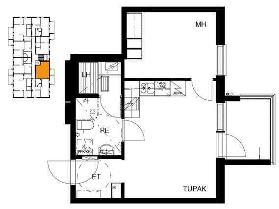 Rental Tampere Härmälänranta 2 rooms