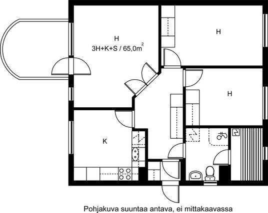 Vuokra-asunto Espoo Niittykumpu 3 huonetta