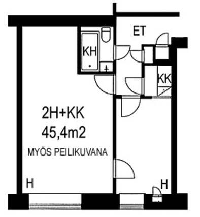 Rental Helsinki Vallila 2 rooms