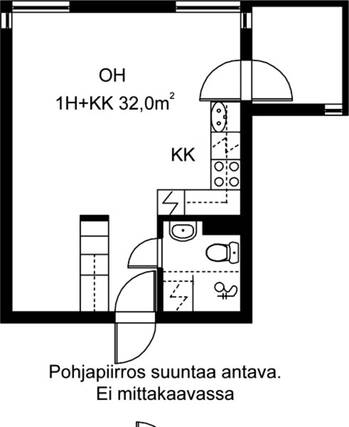 Vuokra-asunto Helsinki Ruoholahti Yksiö