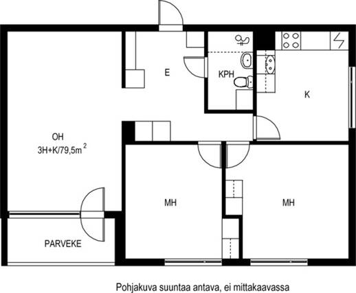 Vuokra-asunto Vantaa Hakunila 3 huonetta