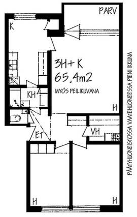 Rental Helsinki Puotila 3 rooms