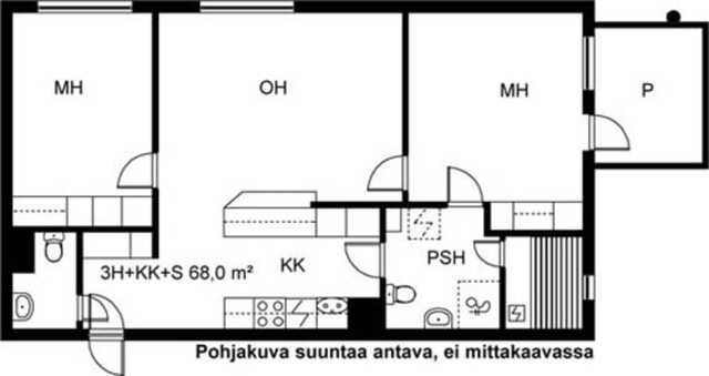 Vuokra-asunto Turku Kaerla 3 huonetta