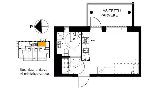 Vuokra-asunto Espoo Leppävaara Yksiö