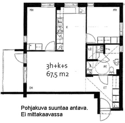 Vuokra-asunto Kaarina Piispanristi 3 huonetta