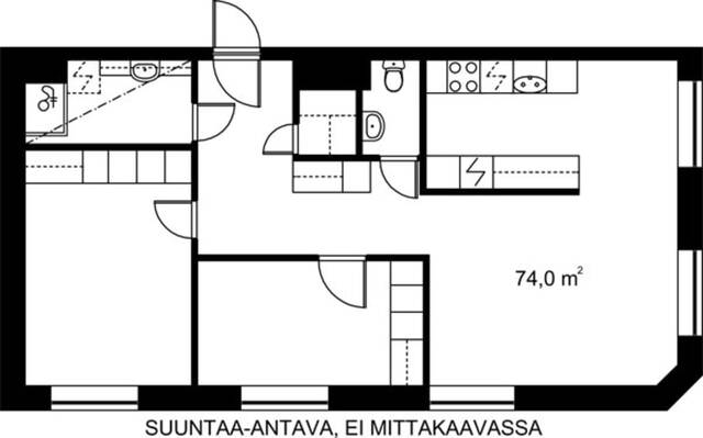 Vuokra-asunto Helsinki Kruununhaka 3 huonetta