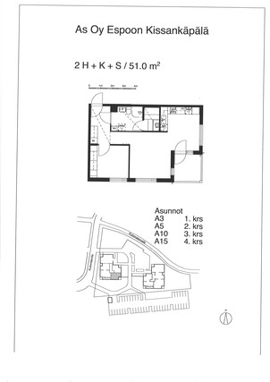 Rental Espoo Tuomarila 2 rooms -