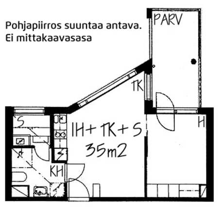 Vuokra-asunto Helsinki Pitäjänmäki Kaksio
