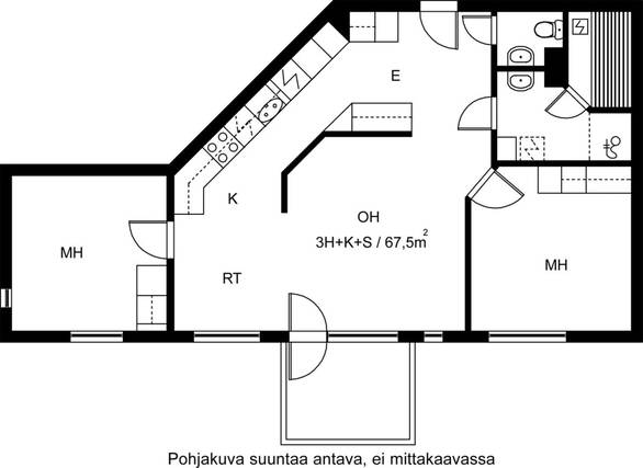 Vuokra-asunto Vantaa Kaivoksela 3 huonetta