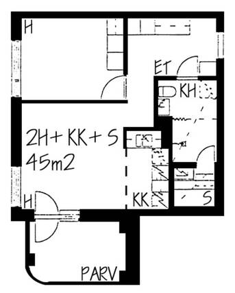 Rental Espoo Leppävaara 2 rooms