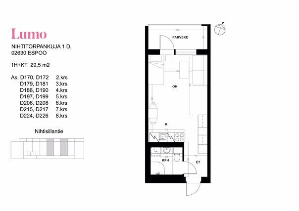 Vuokra-asunto Espoo Kilo Yksiö