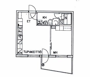 Asumisoikeusasunto Hämeenlinna Keinusaari Yksiö