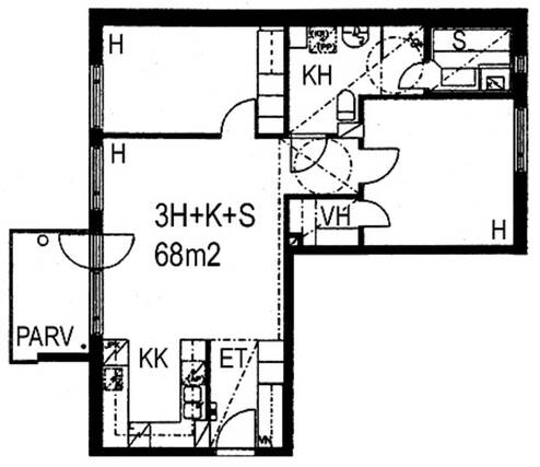 Rental Espoo Leppävaara 3 rooms