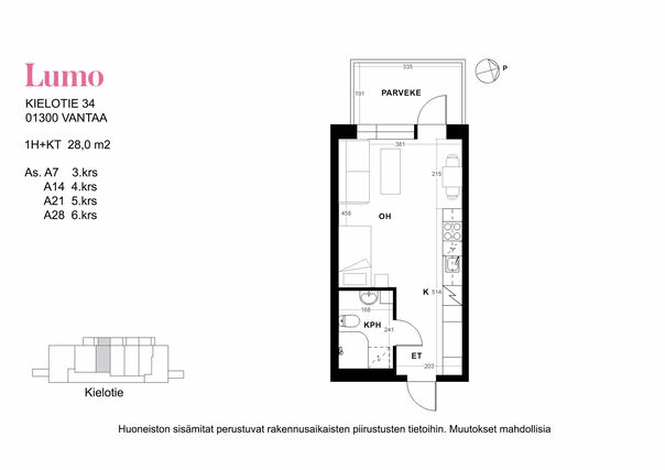 Vuokra-asunto Vantaa Tikkurila Yksiö