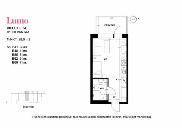 Vuokra-asunto Vantaa Tikkurila Yksiö