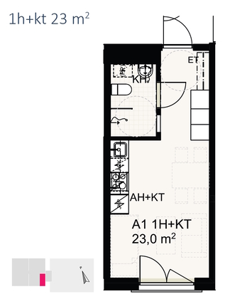 Vuokra-asunto Tampere Kaleva Yksiö