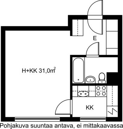 Vuokra-asunto Espoo Laajalahti Yksiö