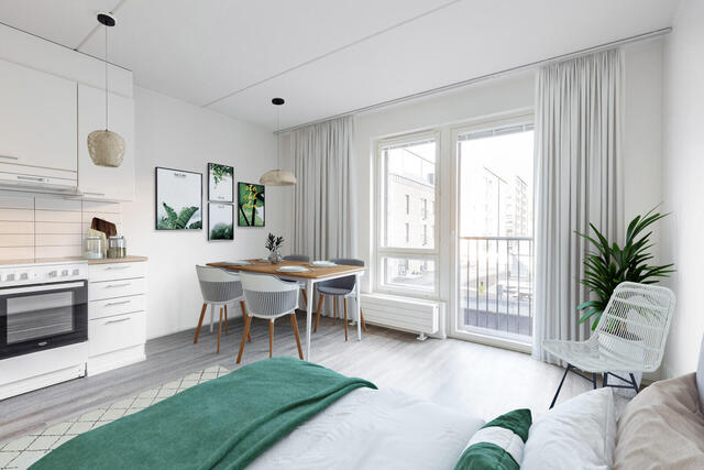 Rental Jyväskylä Kangas 1 room Stailattu kuva