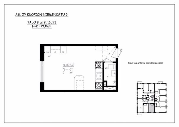 Vuokra-asunto Kuopio Keskusta Yksiö