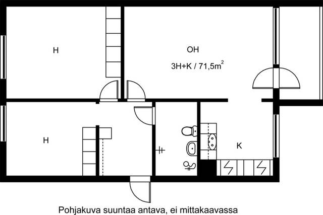 Vuokra-asunto Helsinki Kannelmäki 3 huonetta