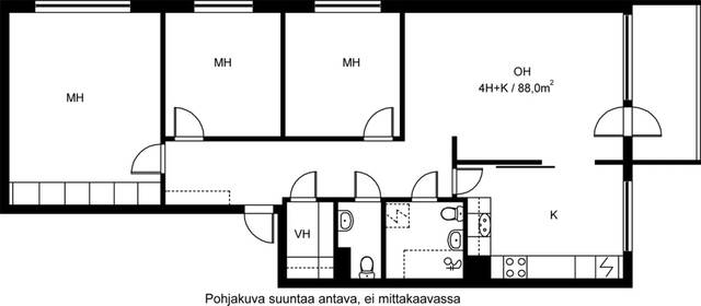 Vuokra-asunto Helsinki Kannelmäki 4 huonetta